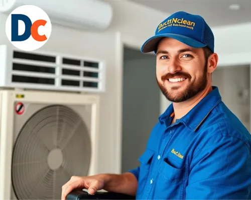 Professional duct cleaning service in Raleigh NC - DuctNClean technician with equipment